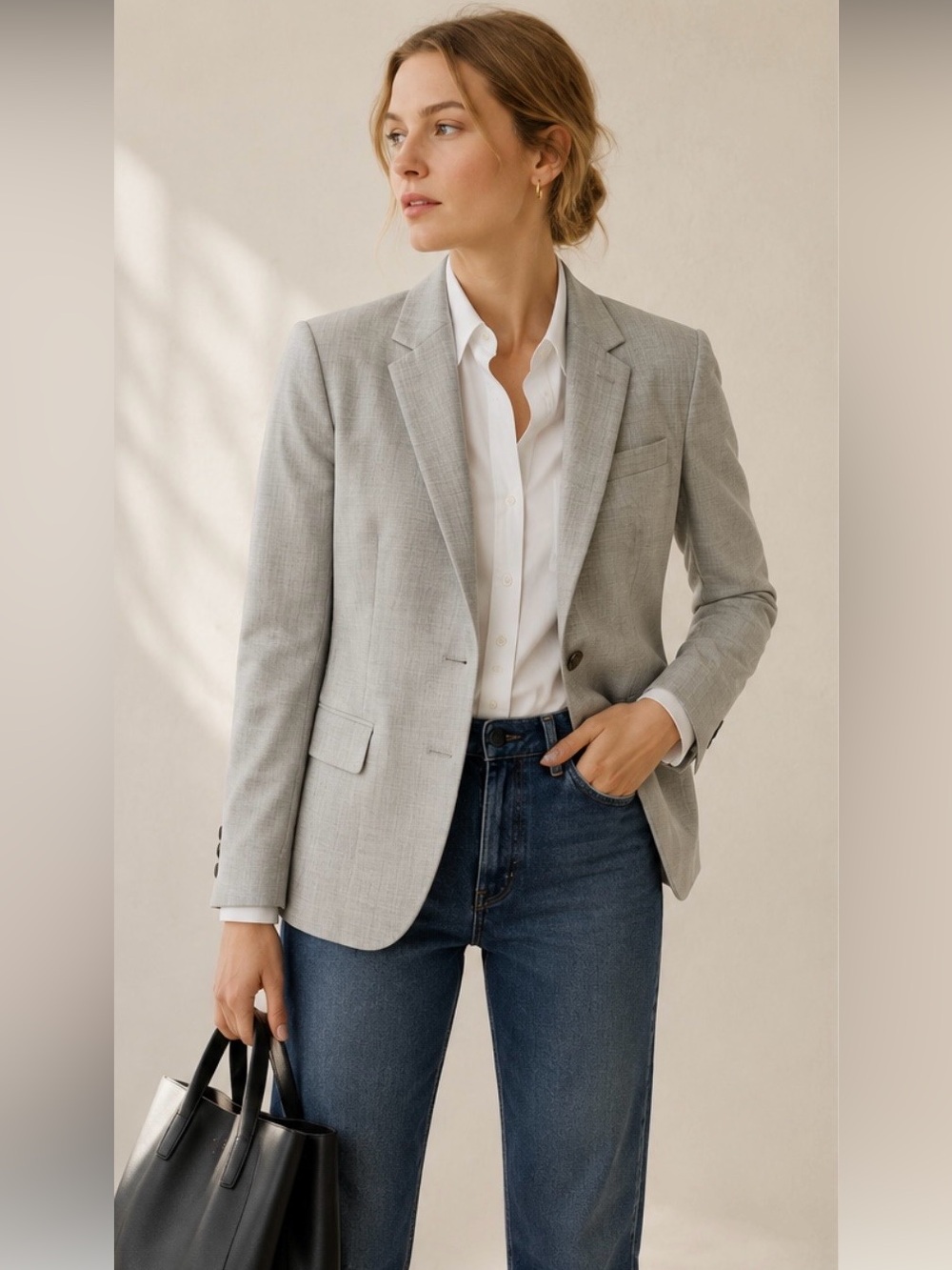 J. Crew Regent Blazer in Light Heather Grey